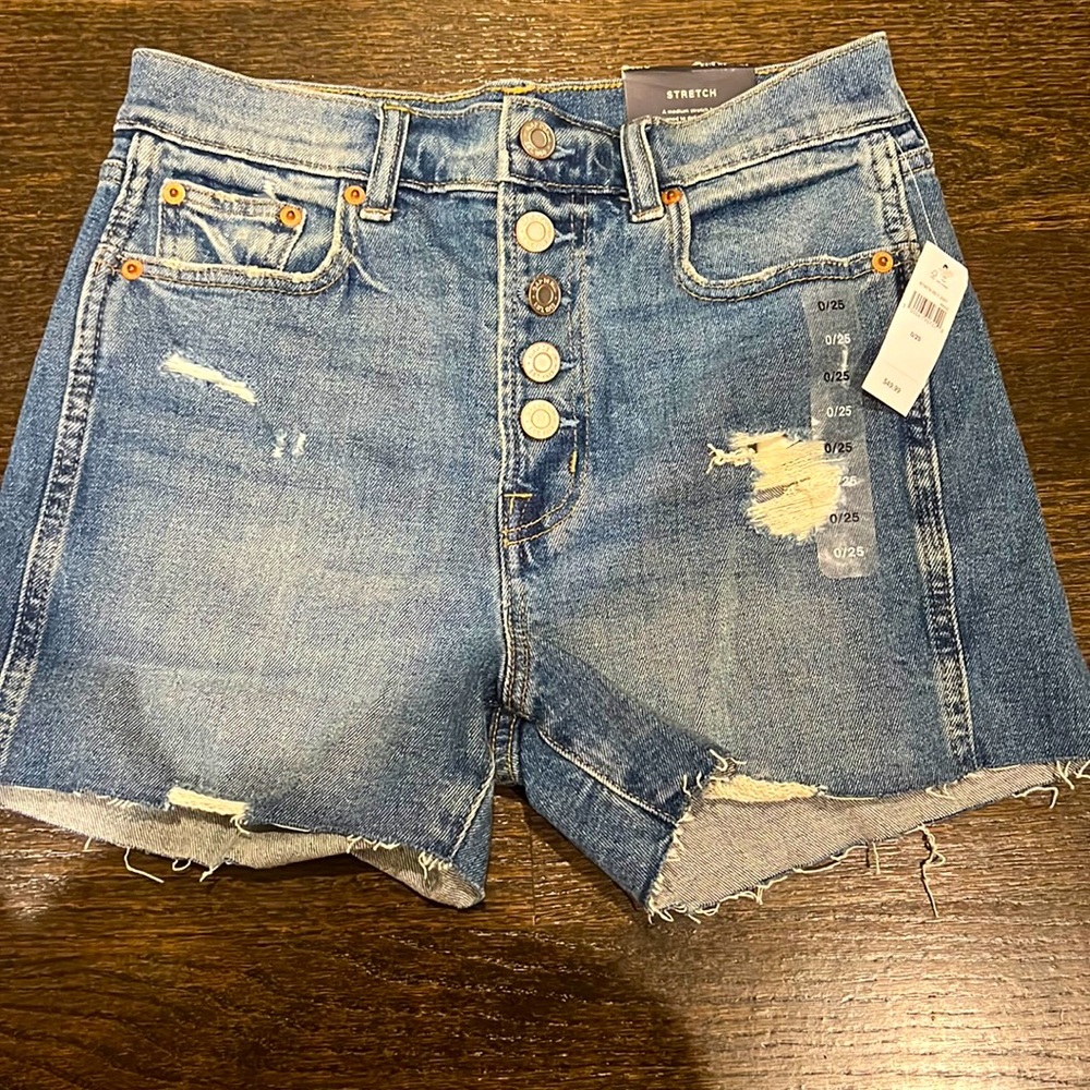 High Rise Denim Shorts NWT